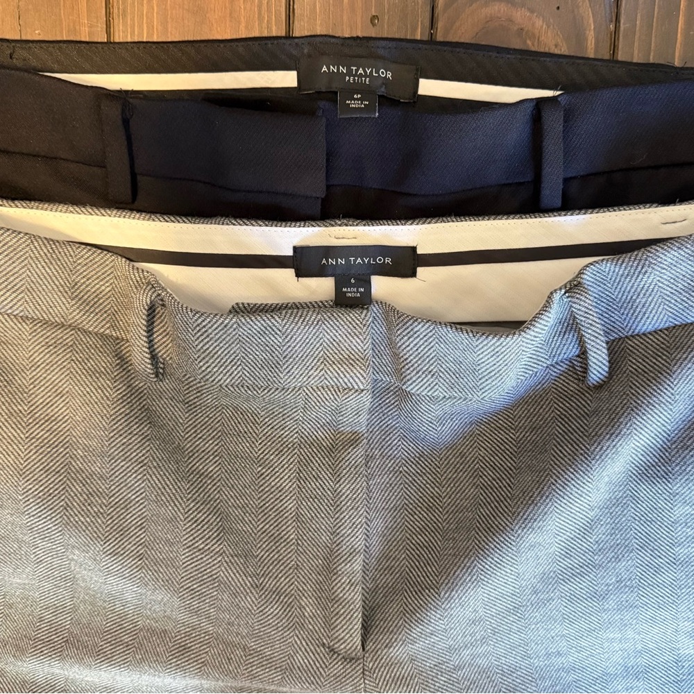 Ann Taylor bundle of 2 Black and Gray Pants - Picture 2 of 9
